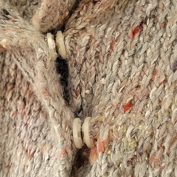 Extra Long Gray Knit Cardigan ROBE Duster Jacket By SOH Wool Alpaca Silk - Picture 8 of 12